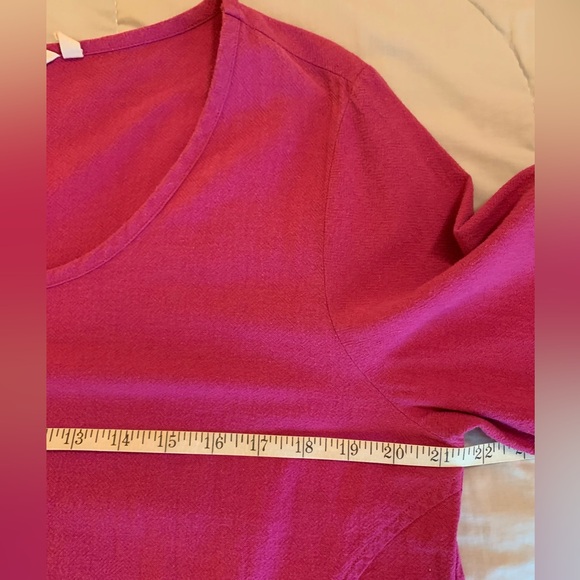 Soft Surroundings Women's Pink Asymmetrical Tunic size M mother-of-pearl button - Picture 8 of 12